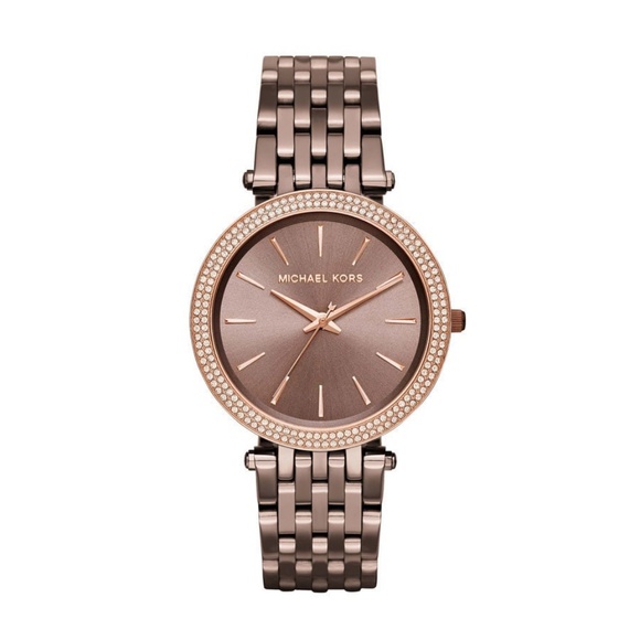 Michael Kors Accessories - Michael Kors Darci Sable IP Three-Hand Watch